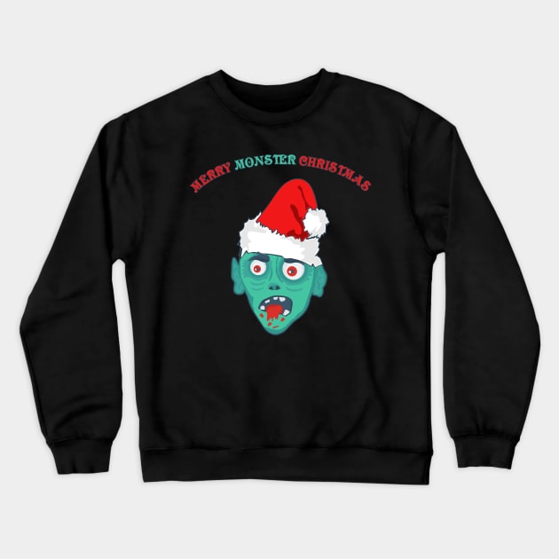 Merry Scary Christmas Crewneck Sweatshirt by All About Nerds